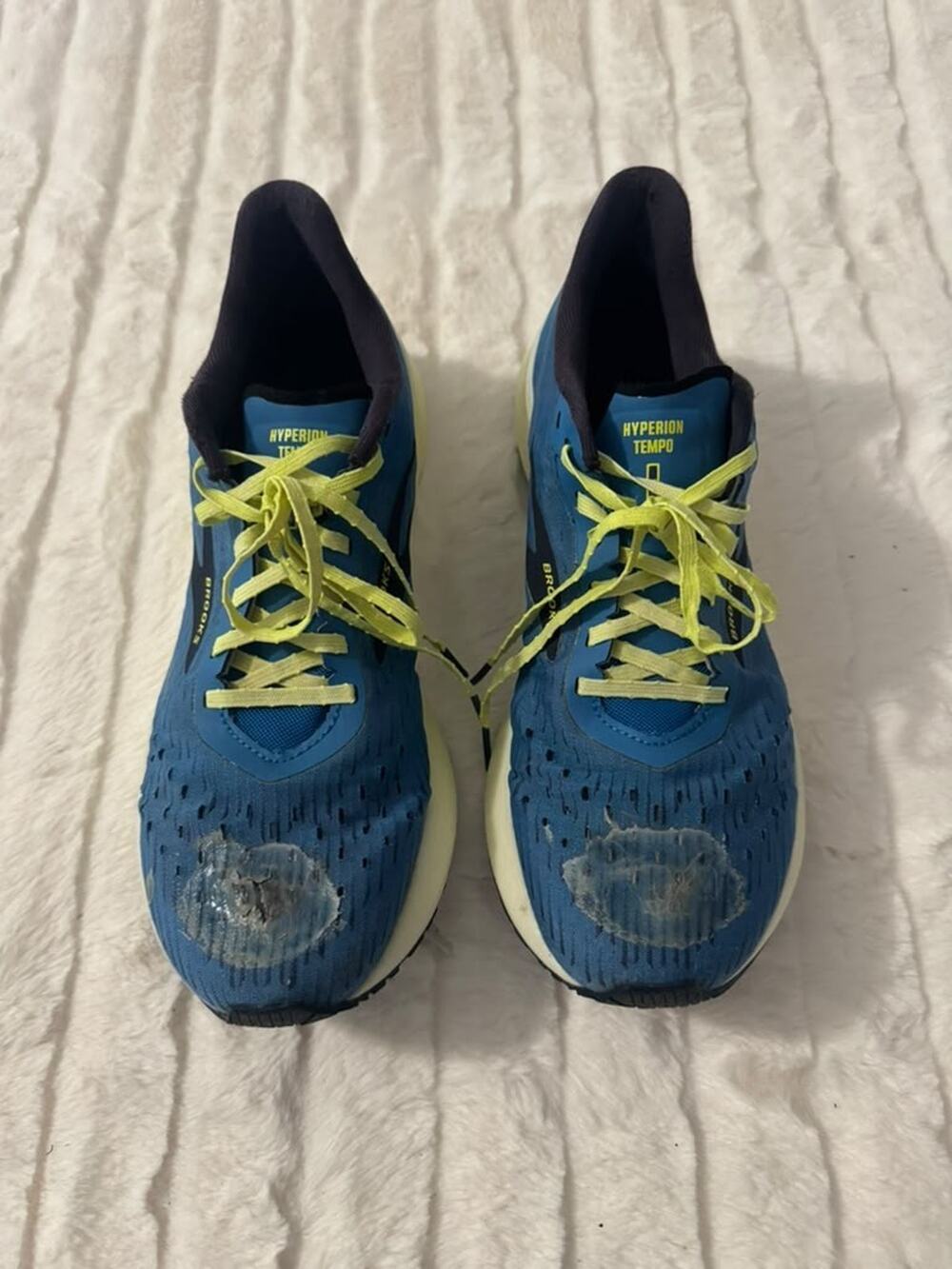 Brooks Hyperion Tempo Mens Running Shoes Yellow Navy Size 11 D 1103391D767